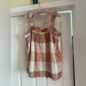 Jane Delancet size Large brown and off white  camisole